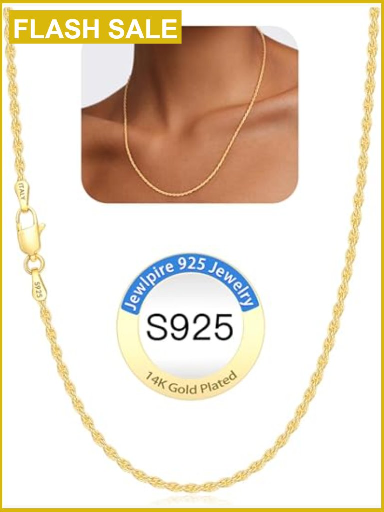 1.5mm 2mm Rope Chain Necklace 925 Sterling Silver 16-24 Inch